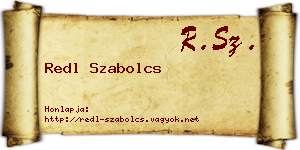 Redl Szabolcs névjegykártya